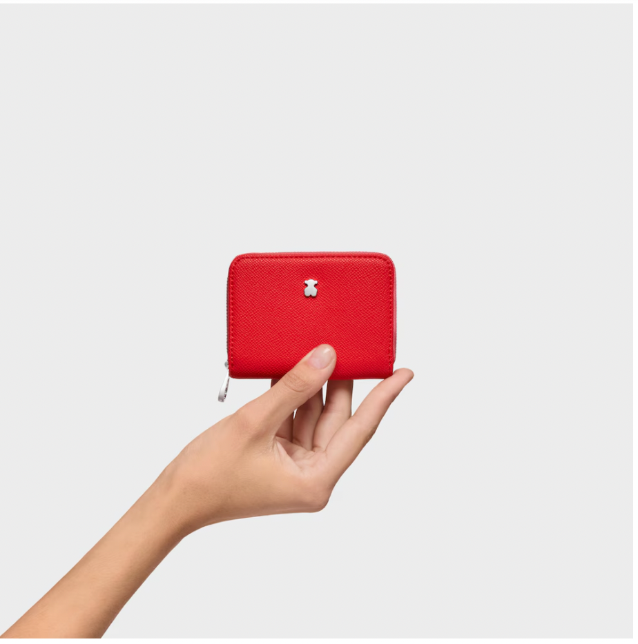 Monedero Tous mediano New Dubai rojo y rosa