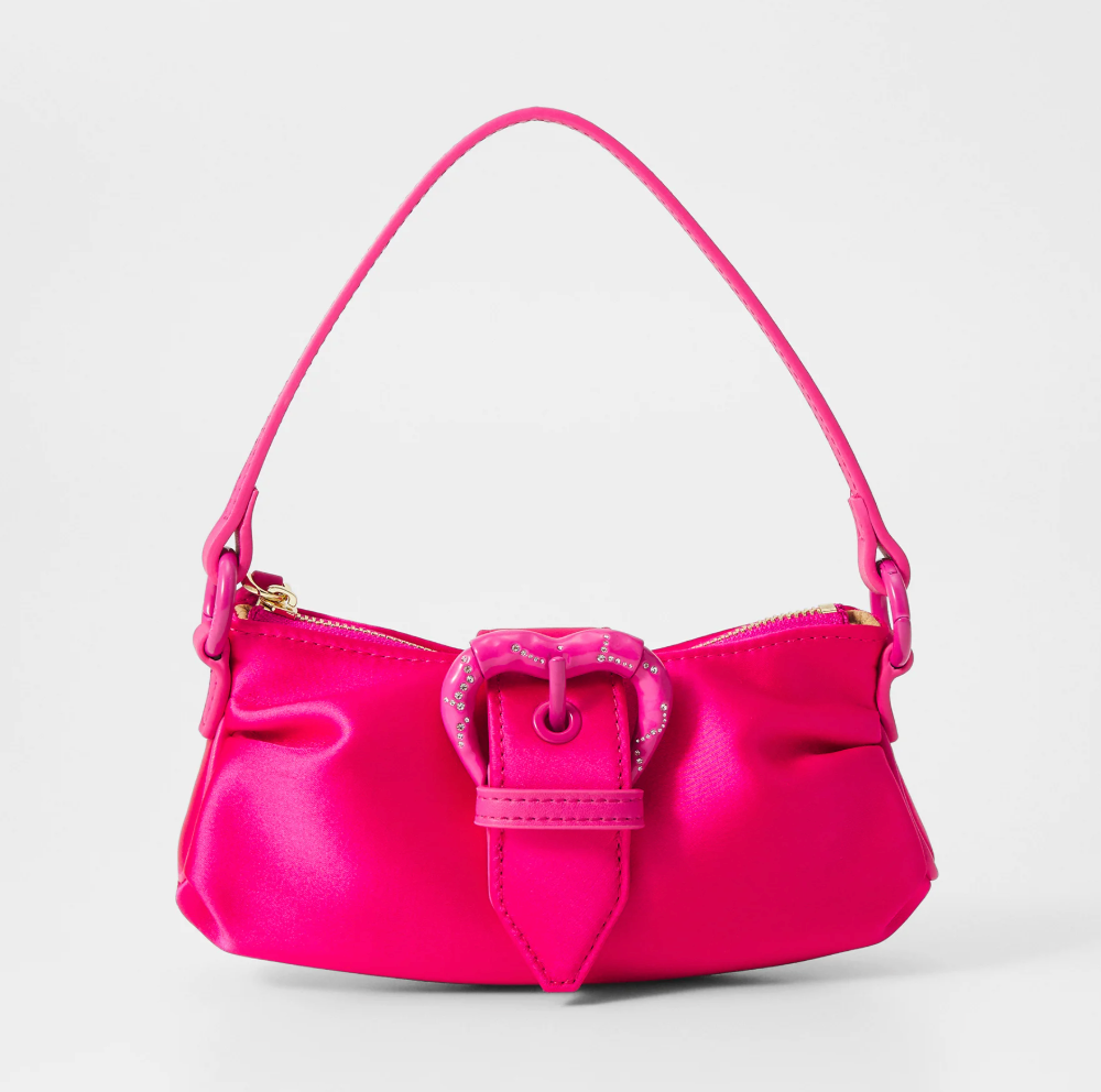 Cartera Pinko Jolene Baby Pequeña Satin Fucsia