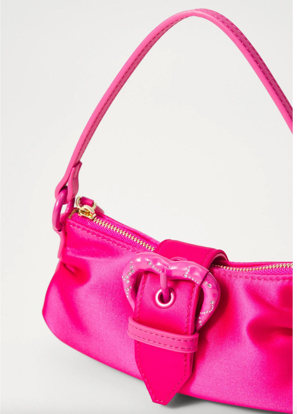 Cartera Pinko Jolene Baby Pequeña Satin Fucsia