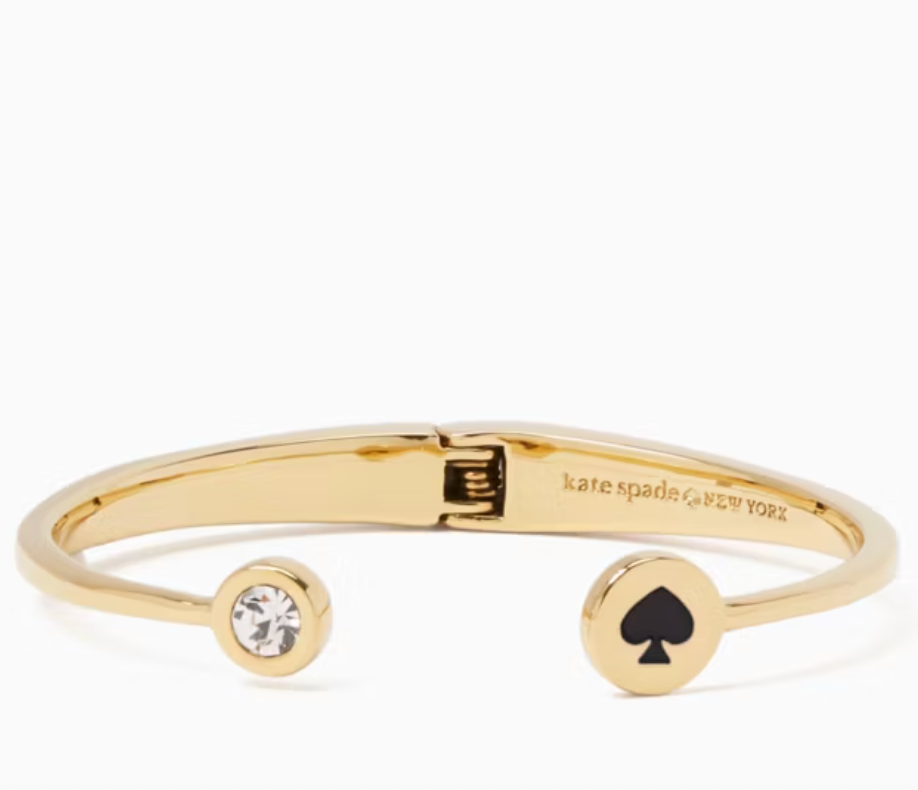 Pulsera Kate Spade abierta cristal y pica