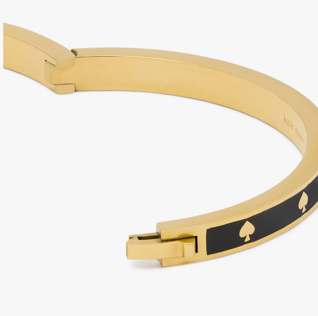 Pulsera Kate Spade negra con dorado