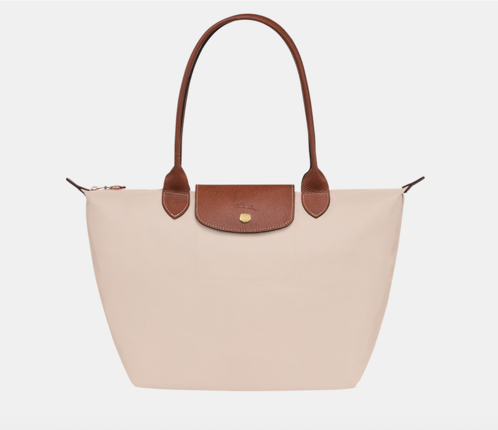 Cartera Longchamp Le pliage M Beige Papel