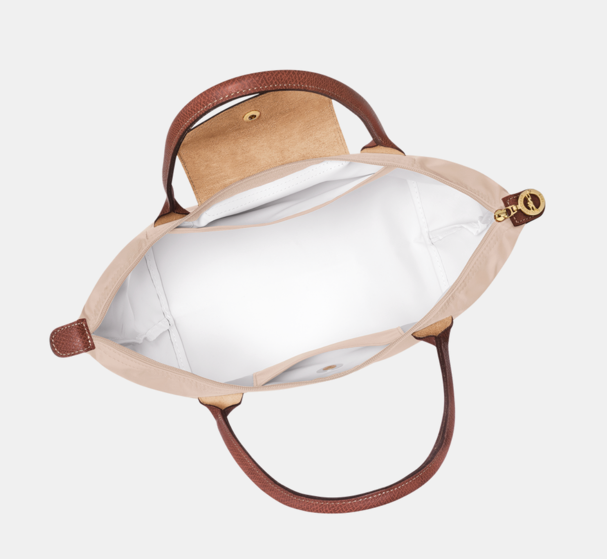 Cartera Longchamp Le pliage M Beige Papel