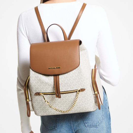 Mochila Michael Kors Jet set item lg chain Vainila