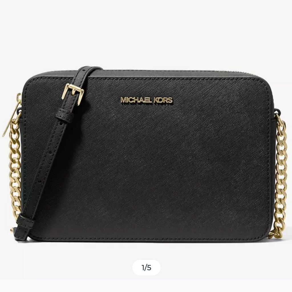 Crossbody Michael Kors JET SET ITEM LG EW CROSSBODY LEATHER Negro