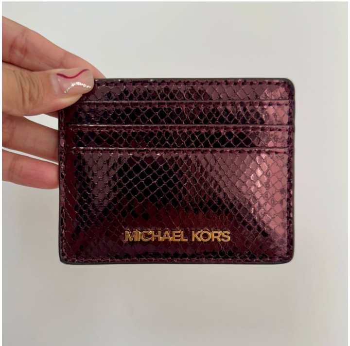 Tarjetero Michael Kors Burdeo brillante