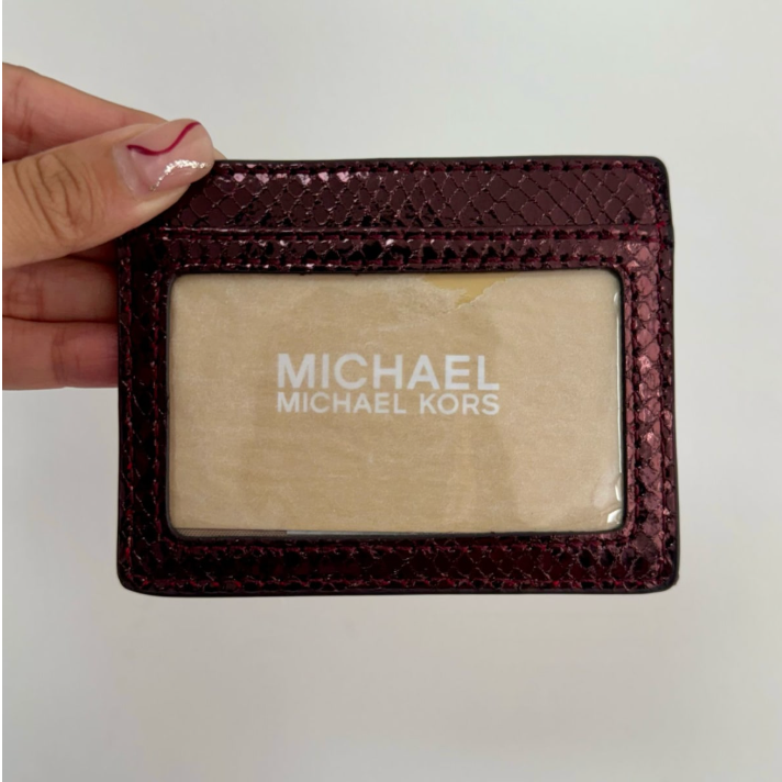 Tarjetero Michael Kors Burdeo brillante