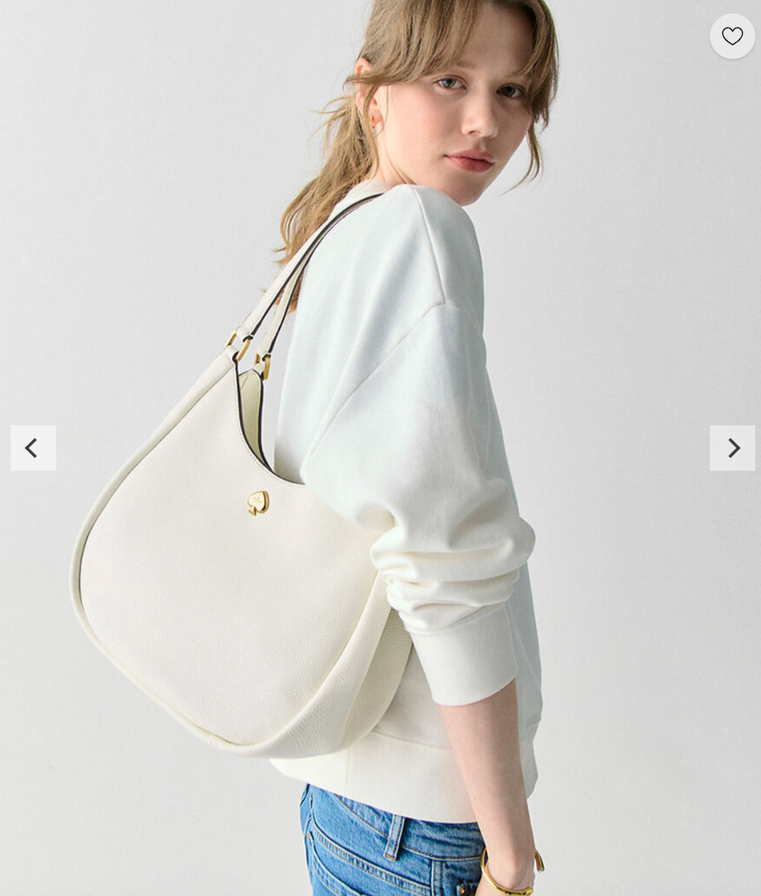 Cartera Kate Spade Kayla grande 3 separaciones de cuero Blanca