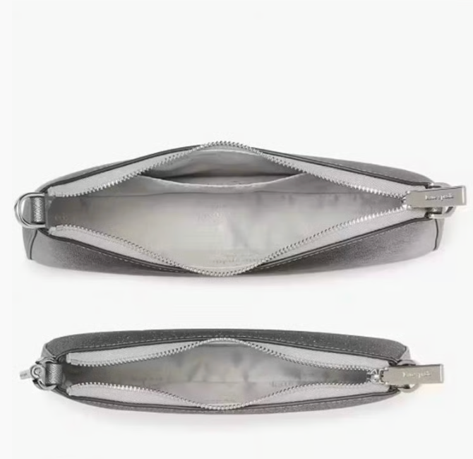 Cartera Kate Spade Duet Doble Crossbody Glitter Lila Platinado