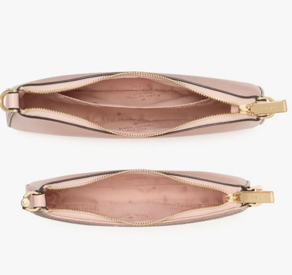 Cartera Kate Spade Duet Doble Crossbody con brillantes Rosa palo