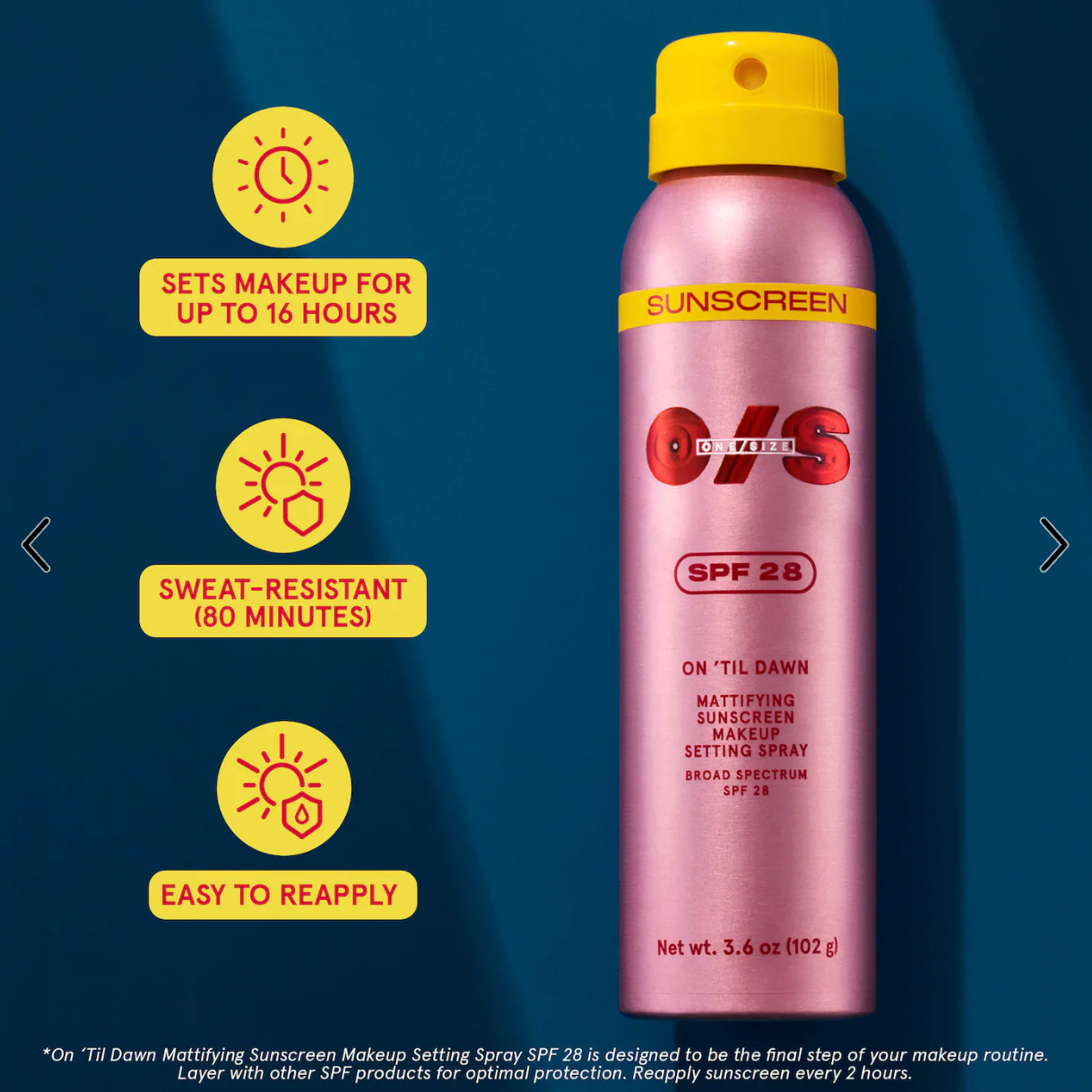 Mini On 'Til Dawn Mattifying Sunscreen Makeup Setting Spray SPF 28 30g