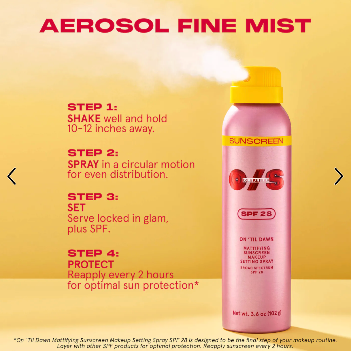 Mini On 'Til Dawn Mattifying Sunscreen Makeup Setting Spray SPF 28 30g