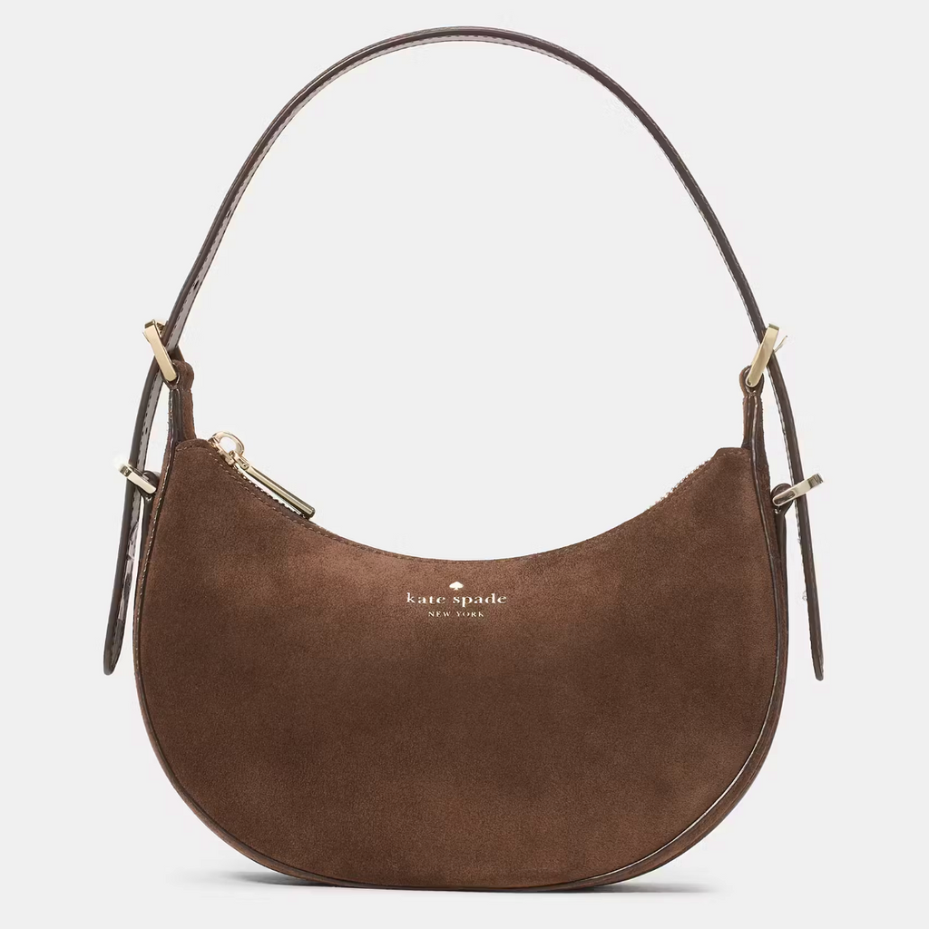 Cartera Kate Spade Nova Suede Small Crescent Shoulder Bag