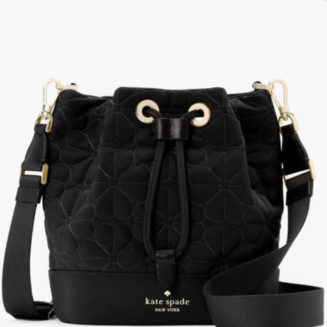 Cartera Kate spade crossbody bombonera genero acolchado negro