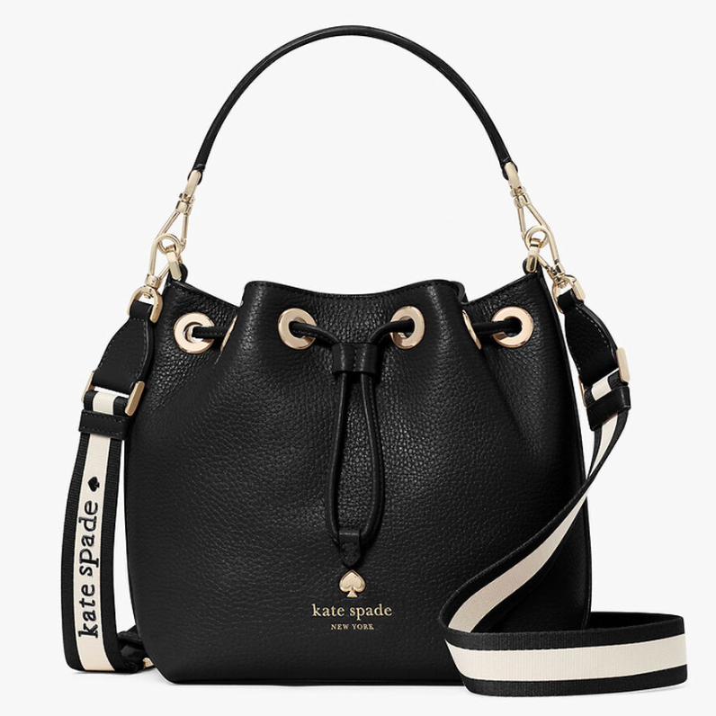 Cartera Kate spade crossbody bombonera Cuero negro liso