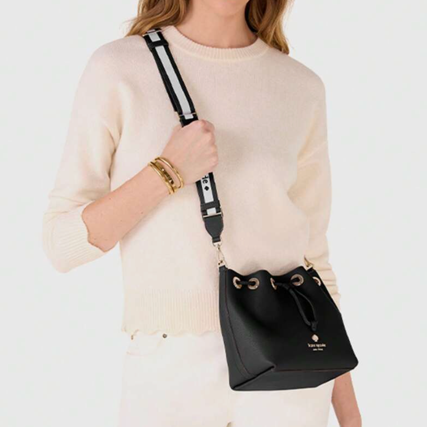Cartera Kate spade crossbody bombonera Cuero negro liso