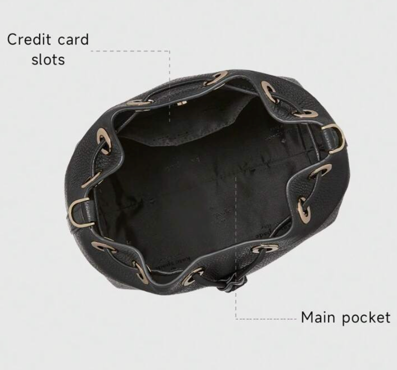 Cartera Kate spade crossbody bombonera Cuero negro liso