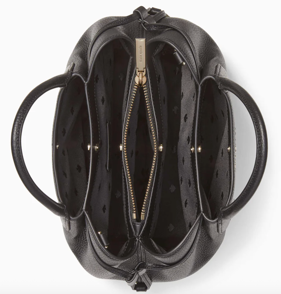 Cartera Kate spade Dumpling Mediana tipo bombonera cuero negra