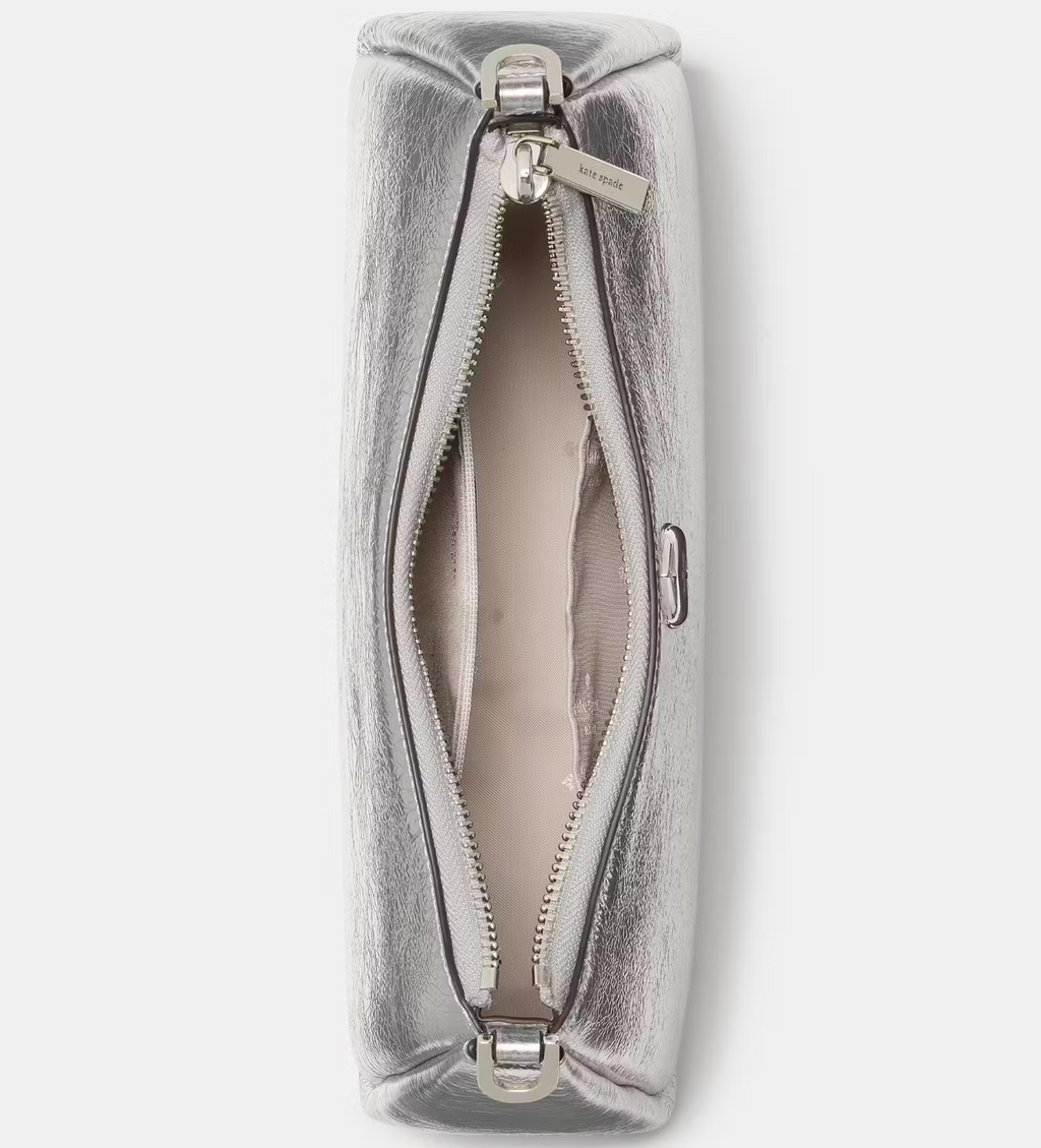 Cartera Kate Spade Shoulderbag Kayla Mediana Cuero Plateado