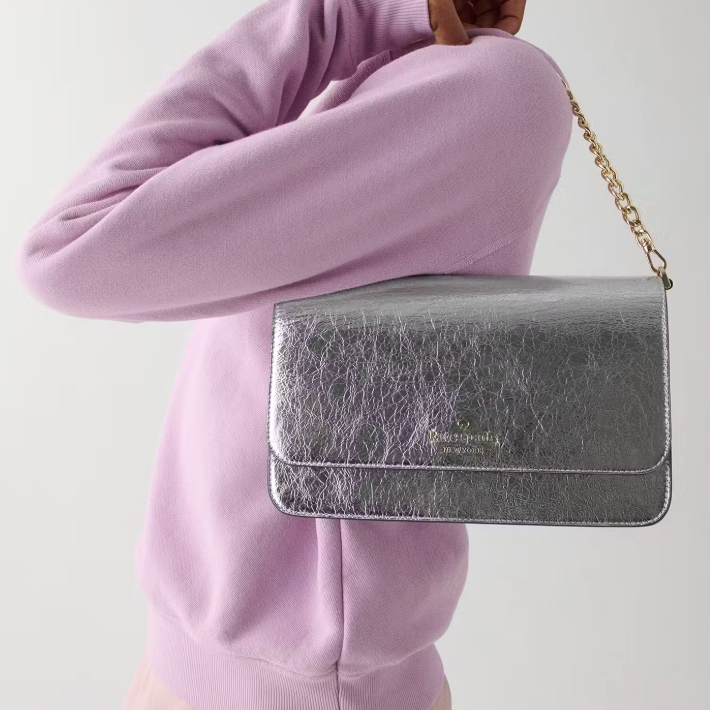 Cartera Kate Spade Madison Crinkle Metallic