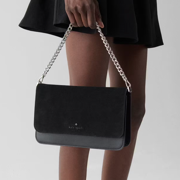 Cartera Kate Spade Madison Mixed Suede Negro