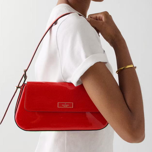 Cartera Kate Spade Bridget Patent Fabric Roja