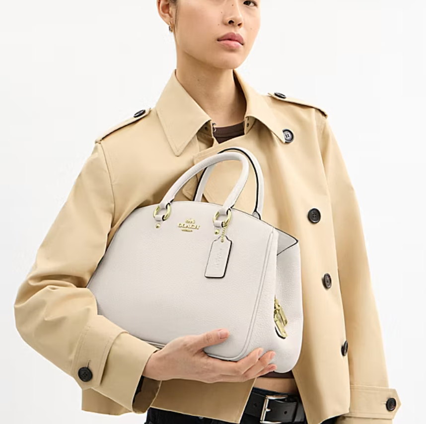 Cartera Coach Savannah Cuero Blanca