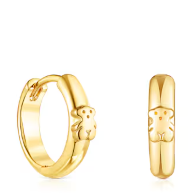 Aros Tous aro oso con baño de oro 18 kt sobre plata TOUS Basics