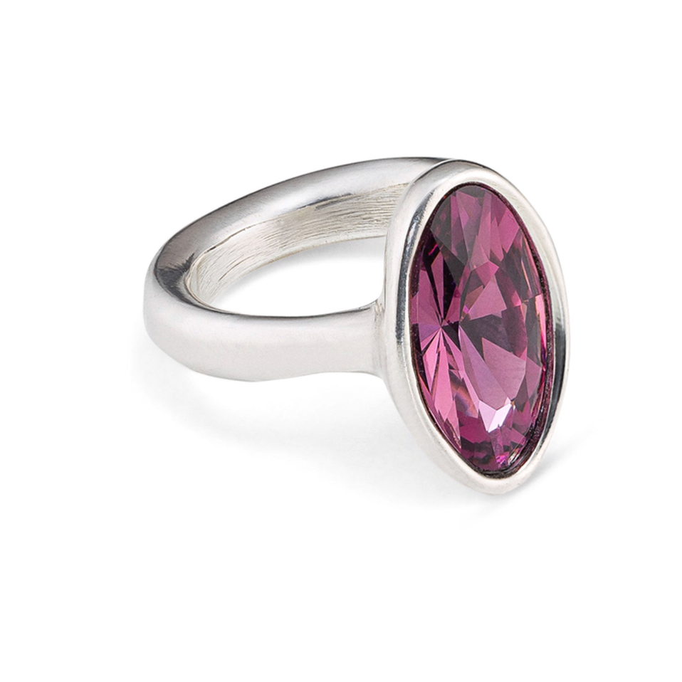 Anillo Uno de 50 Ladies piedra morada ovalada
