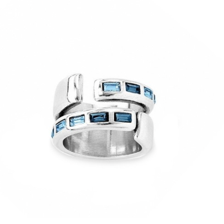 Anillo Uno de 50 nightbird wrap espiral azul