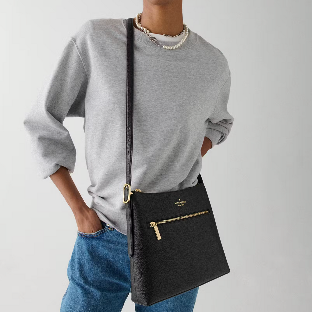 Cartera Kate Spade Swingpack grande negra