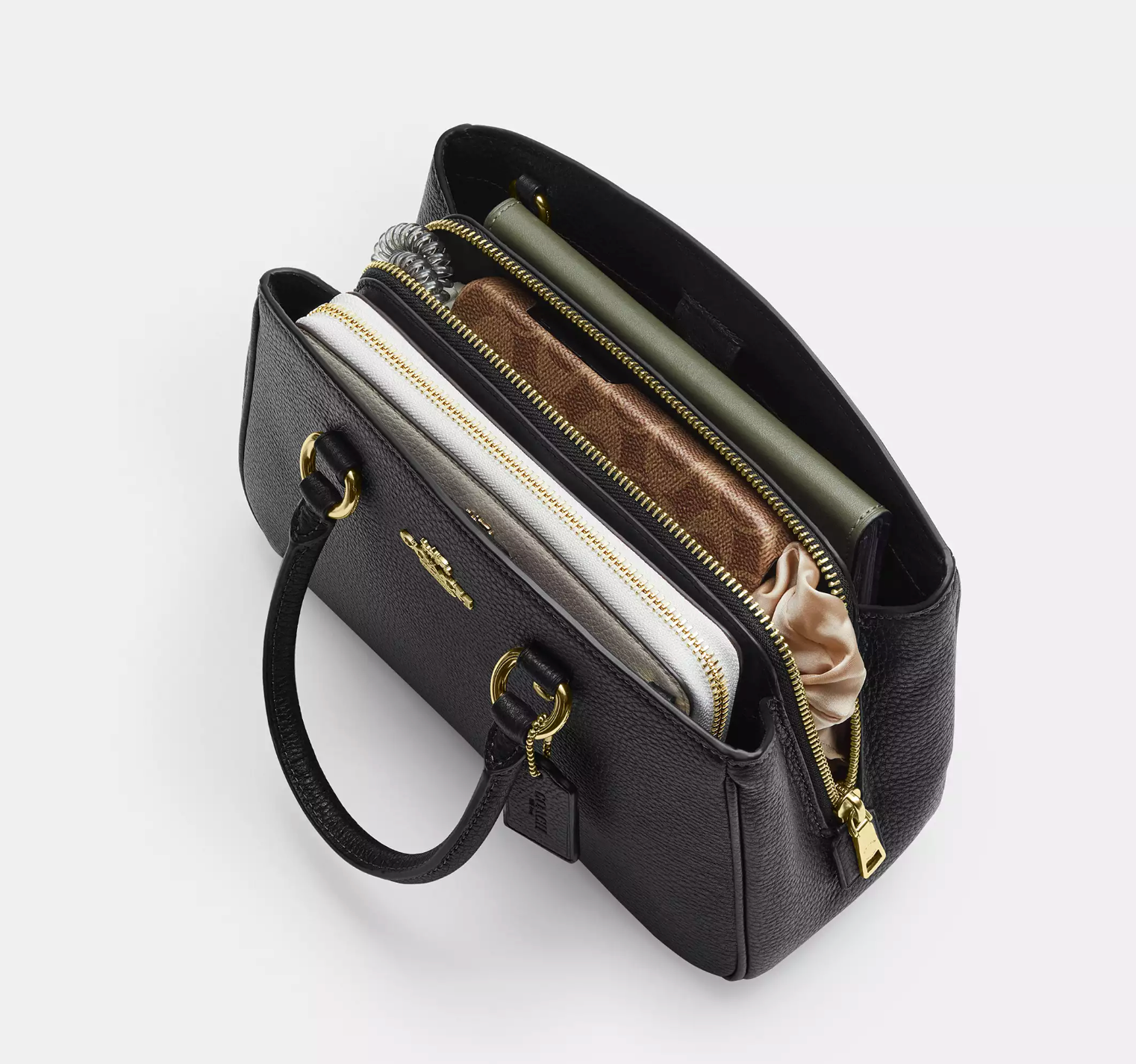 Cartera Savannah Small café cocodrilo