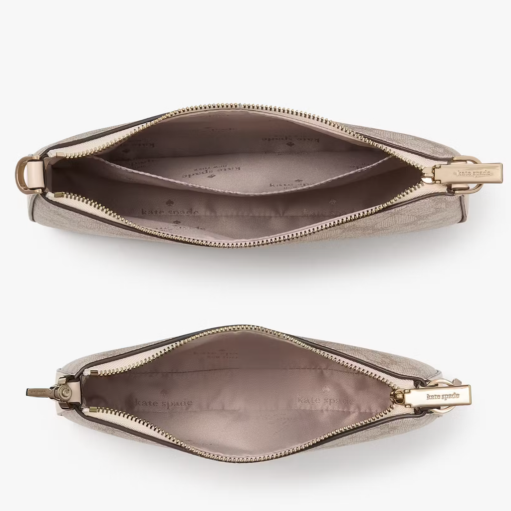 Cartera Kate Spade Duet Spade Flower PVC Beige Small