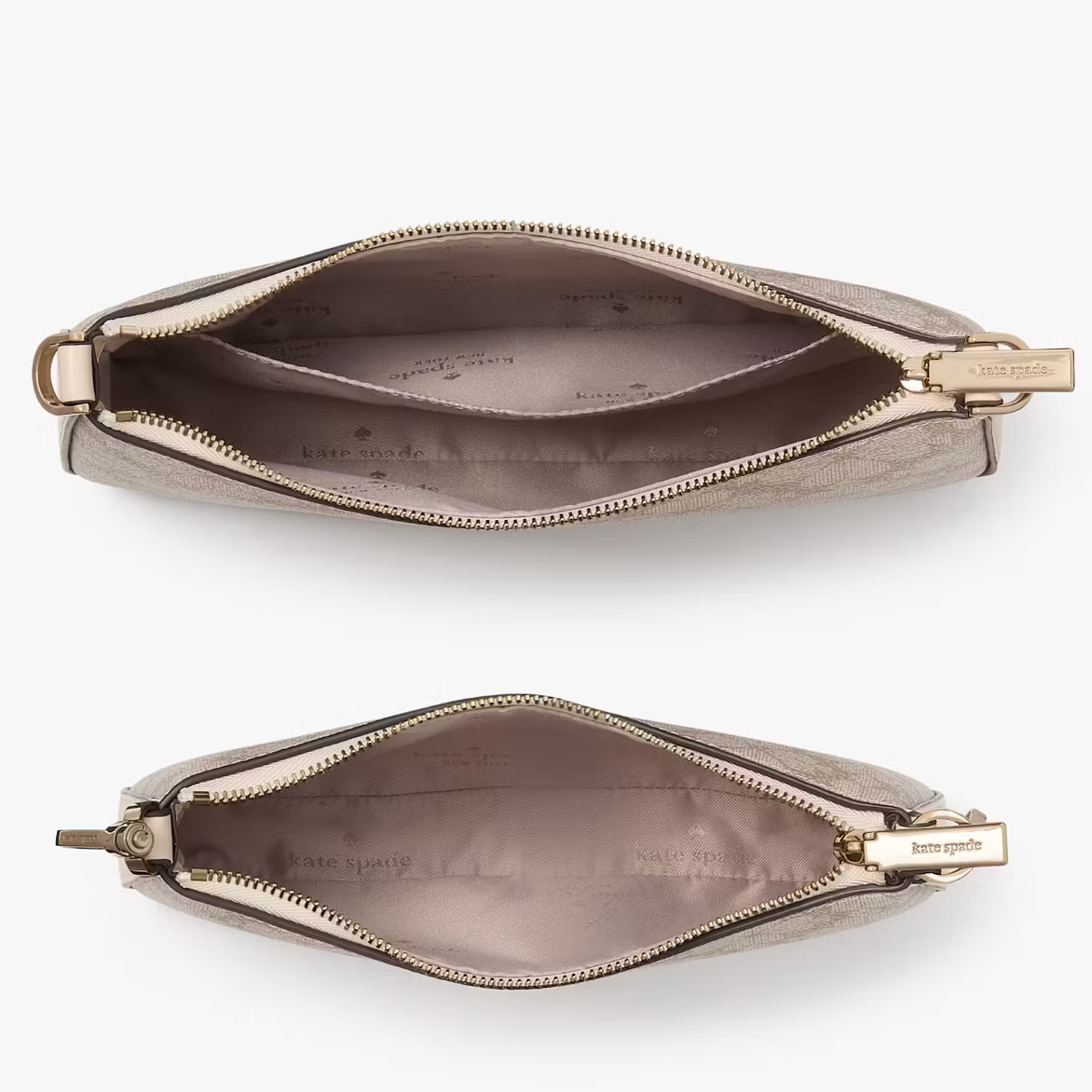 Cartera Kate Spade Duet Spade Flower PVC Beige Small