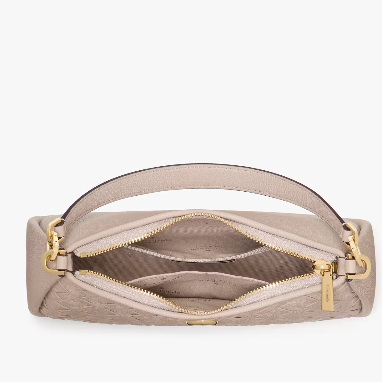 Cartera Kate Spade Kayla Mediana entrelazado Taupe