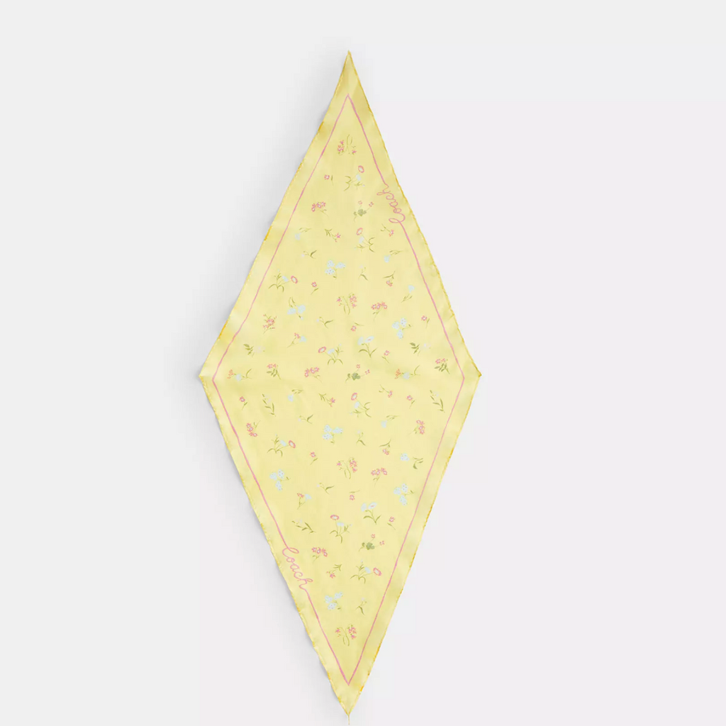 Pañuelo Coach Floral Print amarillo