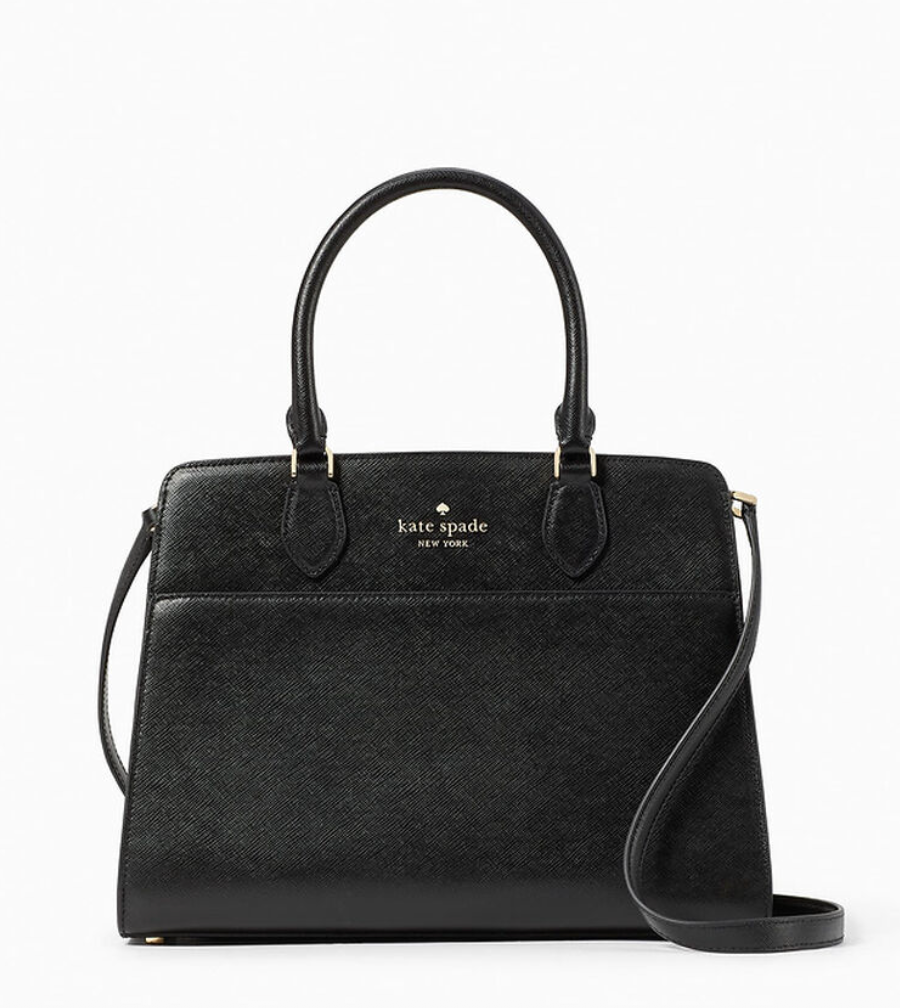 Cartera Kate Spade Madison cuero completa negra