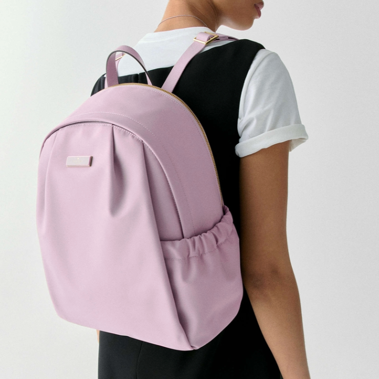 Mochila Kate Spade Grande Nylon Lila
