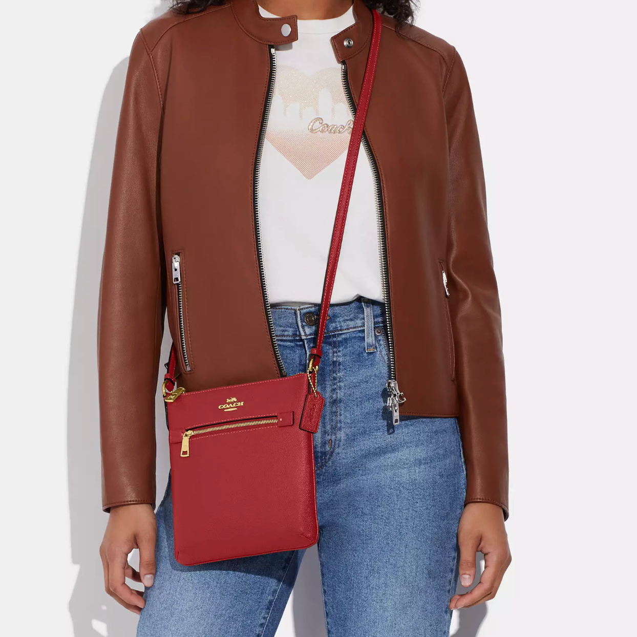 Cartera Coach Mini Rowan Roja