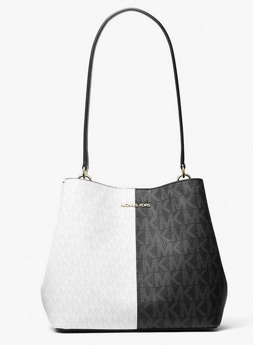Cartera Cartera Michael Kors Jet Set blanco y negro monograma