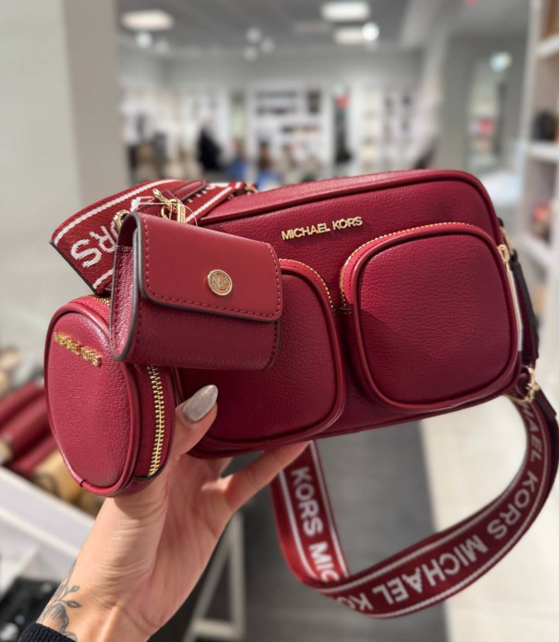 Cartera Michael Kors Jet Set Cherry