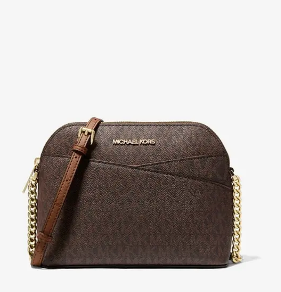 Crossbody Michael Kors Dome monograma cafe