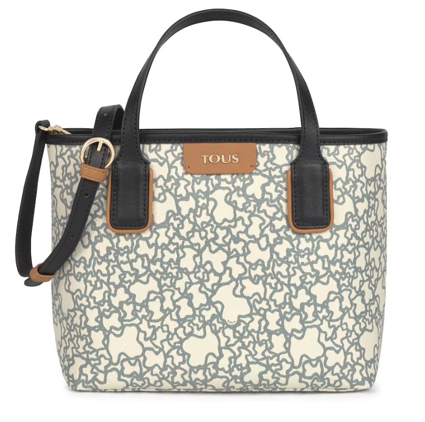Mini Tote Tous Small Vainilla con Negro Kaos