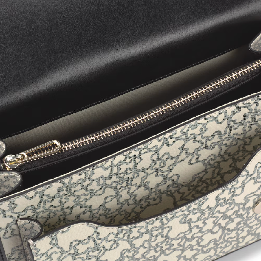 Cartera Tous Audree vainilla con Negro kaos