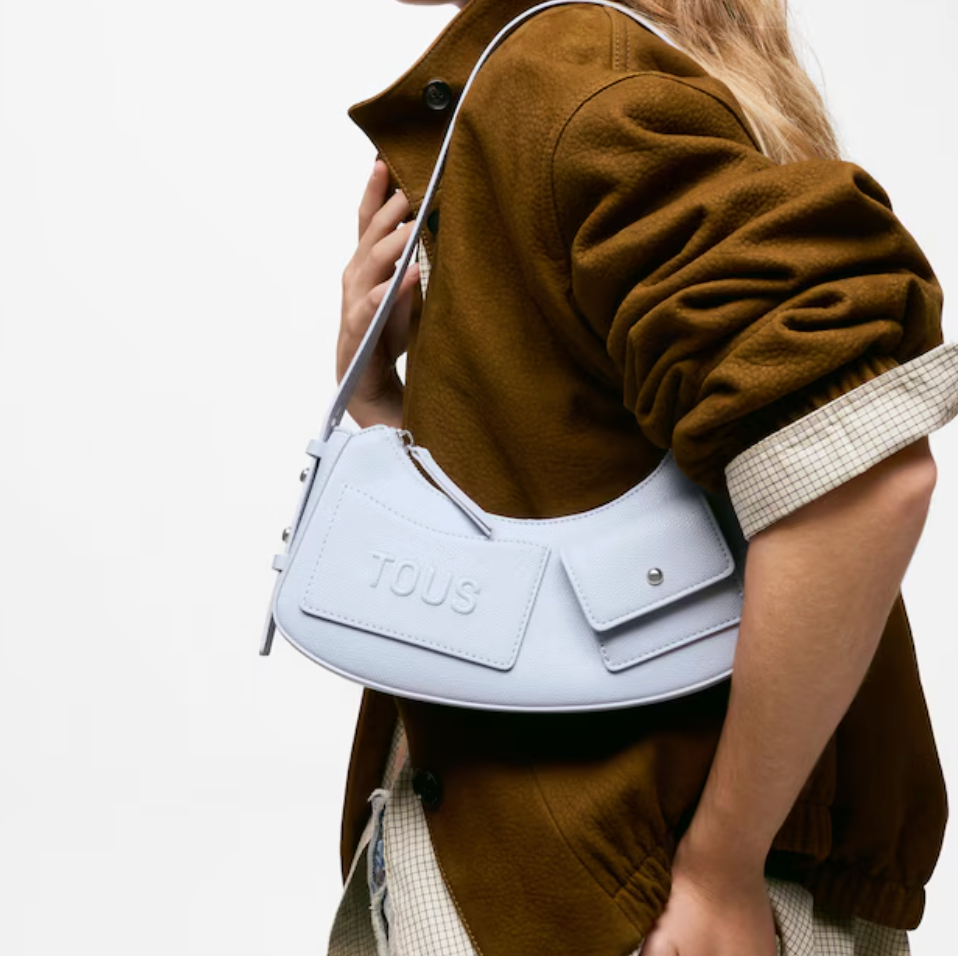 Cartera  tous Back to basic de hombro celeste