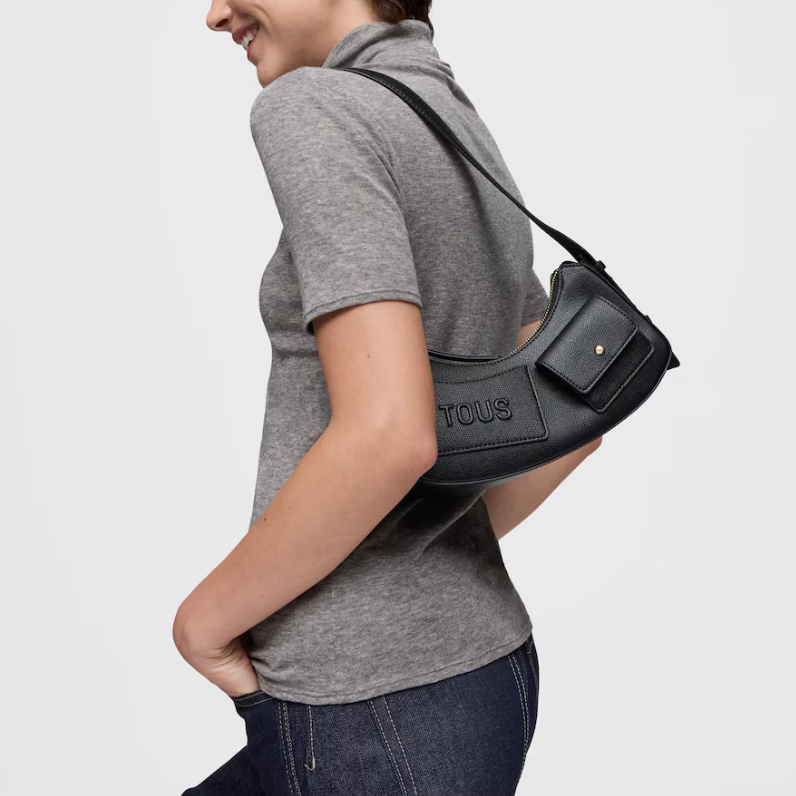Cartera  tous Back to basic de hombro Negro