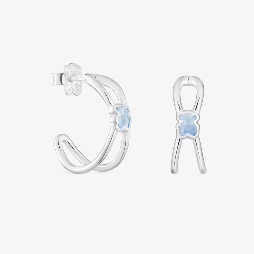 Aros Tous de plata y espinela azul