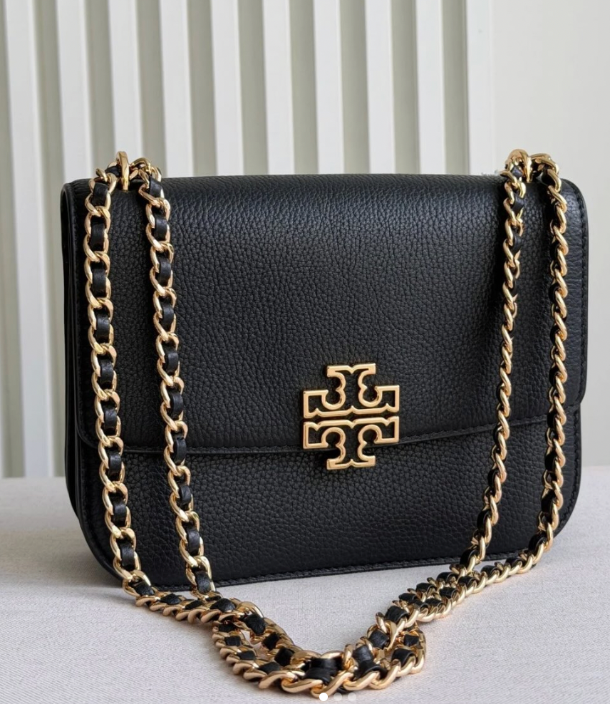 Cartera Tory burch Cuadrada grande cuero negro