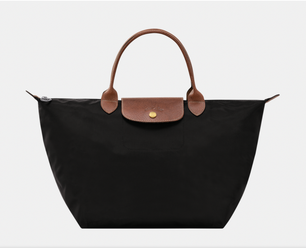 Cartera Longchamp M asa corta negra