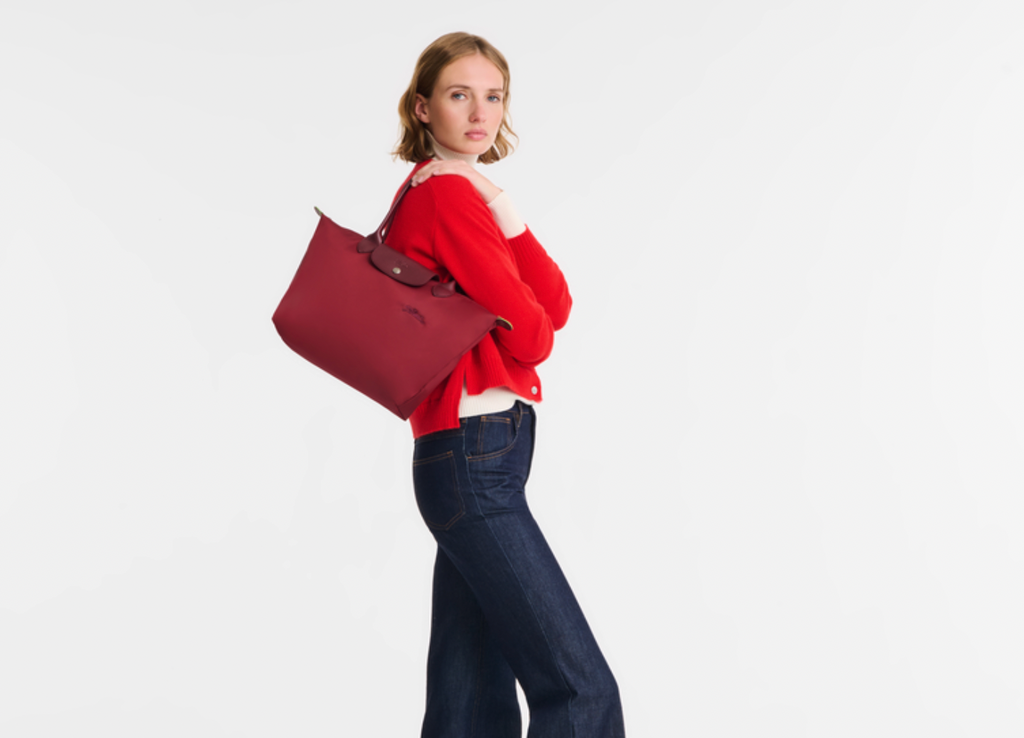 Cartera Longchamp Le Pliage M Burdeo completa